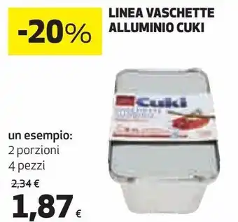 Ipercoop Linea vaschetta alluminio cuki offerta