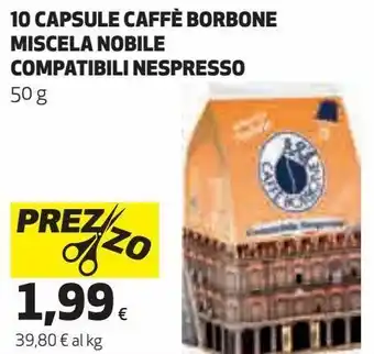 10 capsule caffñe borbone miscela nobile compatibili nespresso