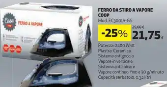 Ipercoop Ferro da stiro a vapore coop offerta
