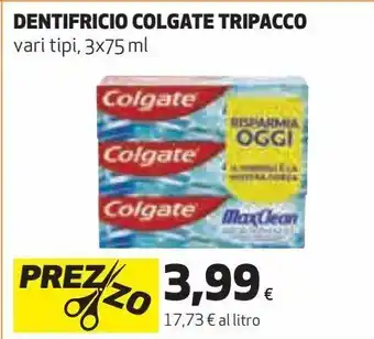 Ipercoop Dentifricio colgate tripacco offerta