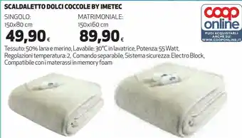 Ipercoop Scaldaletto dolci coccole by imetec offerta