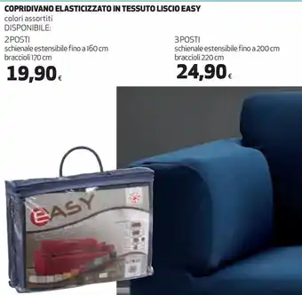 Ipercoop Copridivano elasticizzato in tessuto liscio easy offerta