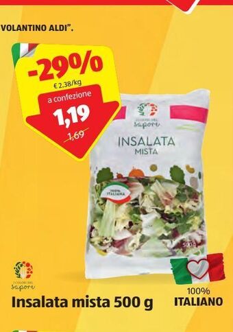 ALDI I colori del sapore insalata mista 500 g offerta