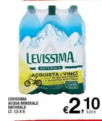 Sigma Levissima Acqua Minerale Naturale Lt. 1,5 x 6 offerta