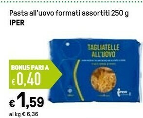 Iper La Grande Pasta all'uovo offerta