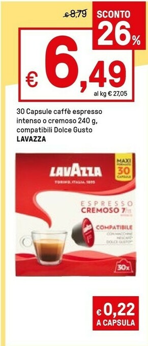 Iper La Grande Intenso Cialde caffè offerta