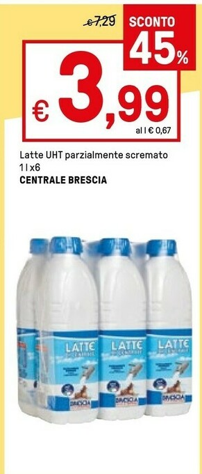 Iper La Grande Latte parzialmente scremato offerta