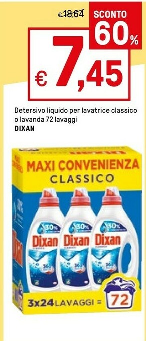 Iper La Grande Dixan Detersivo lavatrice offerta