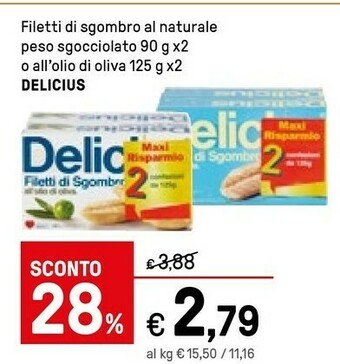 Iper La Grande Delicius Filetti di sgombro offerta