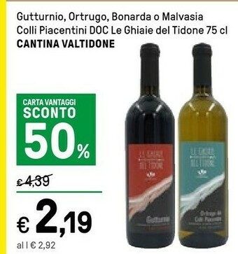 Iper La Grande Cantina valtidone Vino bianco offerta