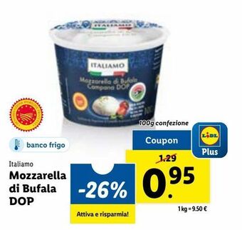 Lidl Mozzarella di bufala dop offerta