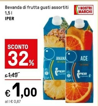 Iper La Grande Ace Succhi di frutta offerta