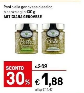Iper La Grande Artigiana genovese Pesto offerta