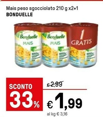Iper La Grande Bonduelle Mais offerta