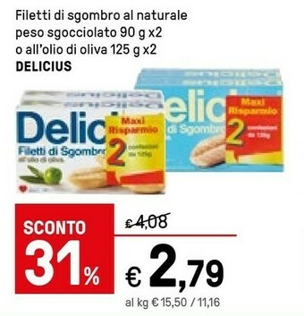 Iper La Grande Delicius Filetti di sgombro offerta