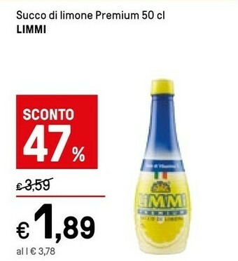 Iper La Grande Limmi Succo di limone offerta