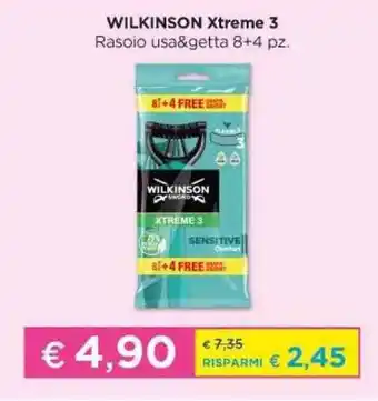 Acqua & Sapone Wilkinson Xtreme 3 Rasoio usa&getta 8+4 pz. offerta