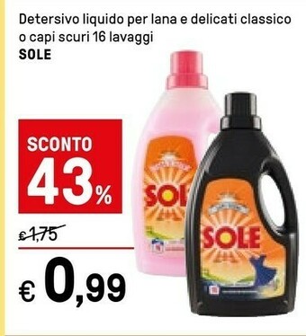 Iper La Grande Sole Detersivo lavatrice offerta