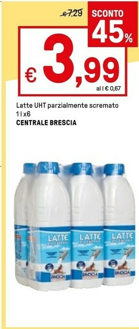 Iper La Grande Latte parzialmente scremato offerta