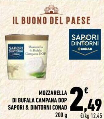 Conad Sapori & Dintorni Conad Mozzarella Di Bufala Campana DOP 200 g offerta