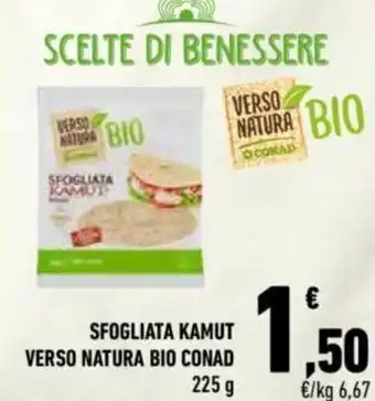 Conad Verso Natura Bio Conad Sfogliata Kamut 225 g offerta
