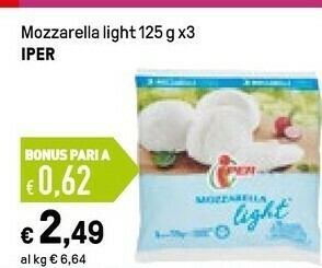 Iper La Grande Mozzarella offerta