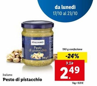 Lidl Pesto di pistacchio offerta