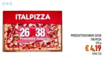 Conad Italpizza Prosciutto & Funghi 26x38 570 g offerta