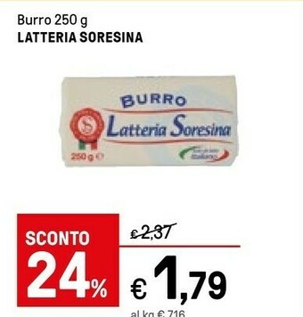 Iper La Grande Latteria Soresina Burro offerta