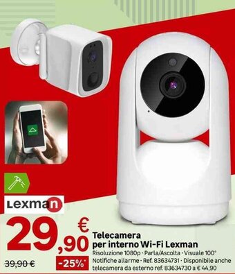 Leroy Merlin Lexman Telecamera per interno Wi-Fi offerta