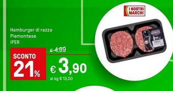 Iper La Grande Hamburger offerta