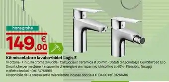 Leroy Merlin Kit miscelatore lavabo+bidet Logis E offerta