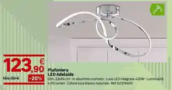 Leroy Merlin Plafoniera LED Adelaide offerta