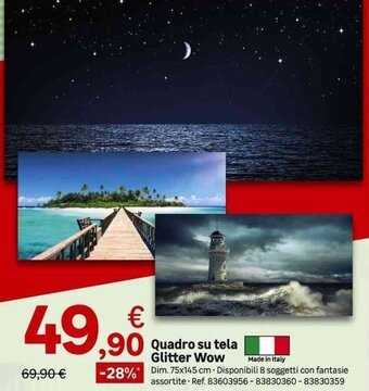 Leroy Merlin Quadro su tela Glitter Wow offerta