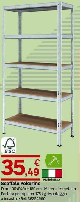 Leroy Merlin Scaffale Pokerino offerta