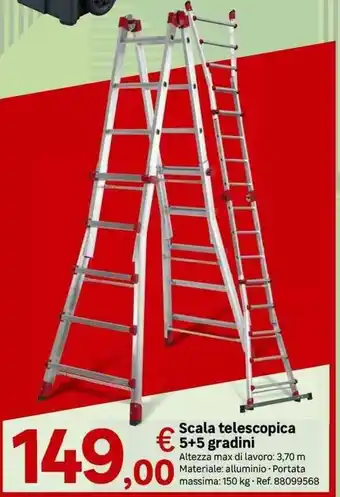 Leroy Merlin Scala telescopica 5+5 gradini offerta