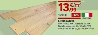 Leroy Merlin Listone abete offerta
