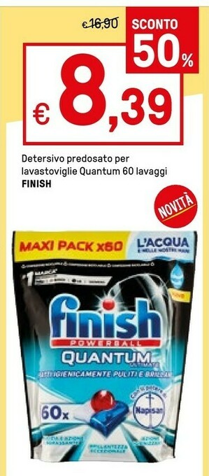 Iper La Grande Finish Detersivo lavastoviglie offerta