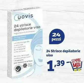 In'S Mercato Quovis 24 Strisce Depilatorie Viso offerta