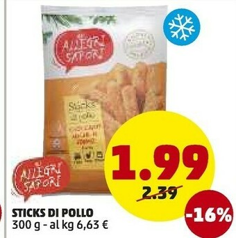 PENNY Gli Allegri Sapori Sticks Di Pollo offerta