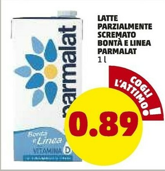 PENNY Parmalat Bontà E Linea Latte Parzialmente Scremato 1000 G(ml) offerta