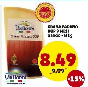 PENNY Valbontà Grana Padano Dop offerta