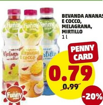 PENNY Funny Drink Bevanda Ananas E Cocco/ Melagrana/ Mirtillo offerta