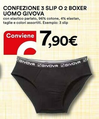 Coop Givova Confezione 3 Slip O 2 Boxer Uomo offerta
