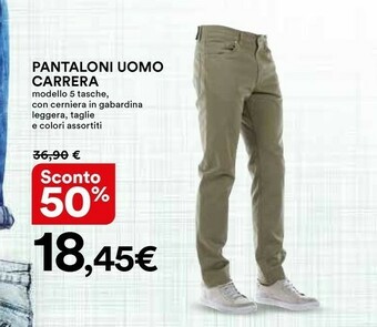 Coop Carrera Pantaloni Uomo offerta