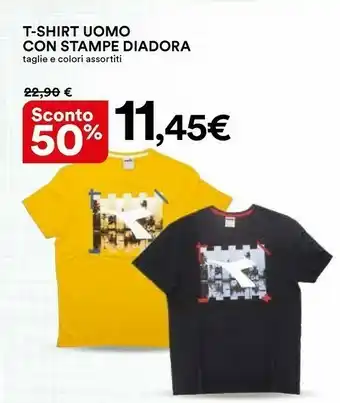 Ipercoop Diadora T-shirt Uomo Con Stampe offerta
