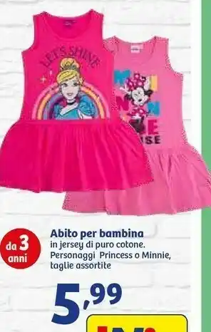In'S Mercato Abito Per Bambina Puro Cotone offerta