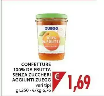 Mercatò Zuegg Confettura Pesche 100% Da Frutta 250 G(ml) offerta