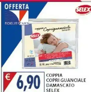 Mercatò Selex Coppia Copri Guanciale Damascato offerta