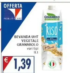 Mercatò Granarolo Riso 100% Vegetale UHT 1000 G(ml) offerta